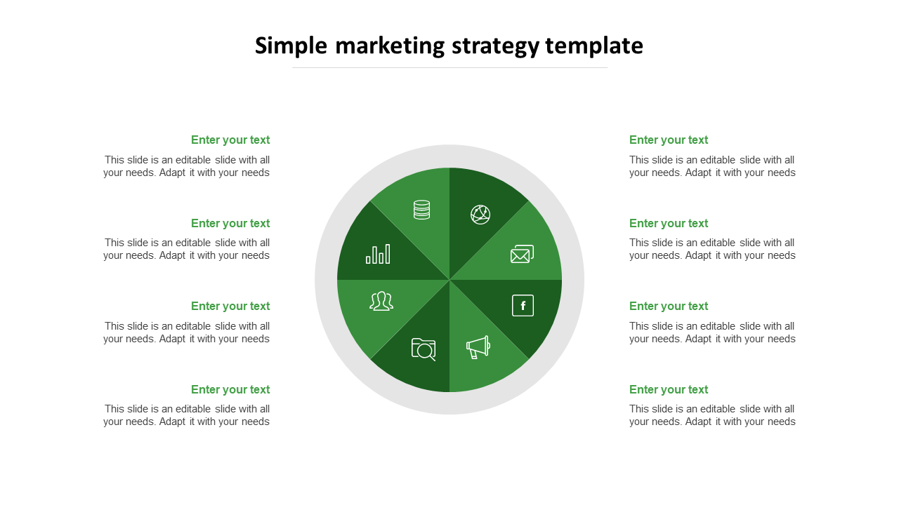simple marketing strategy template-green